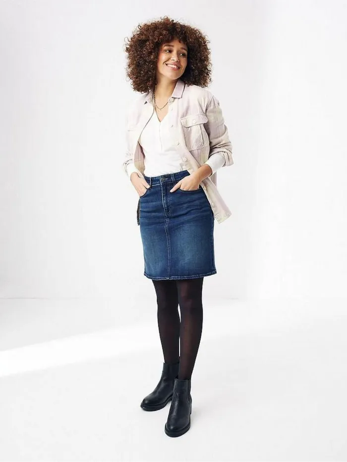 Fat Face Skirts Blue Hope Denim Skirt 8211 Women