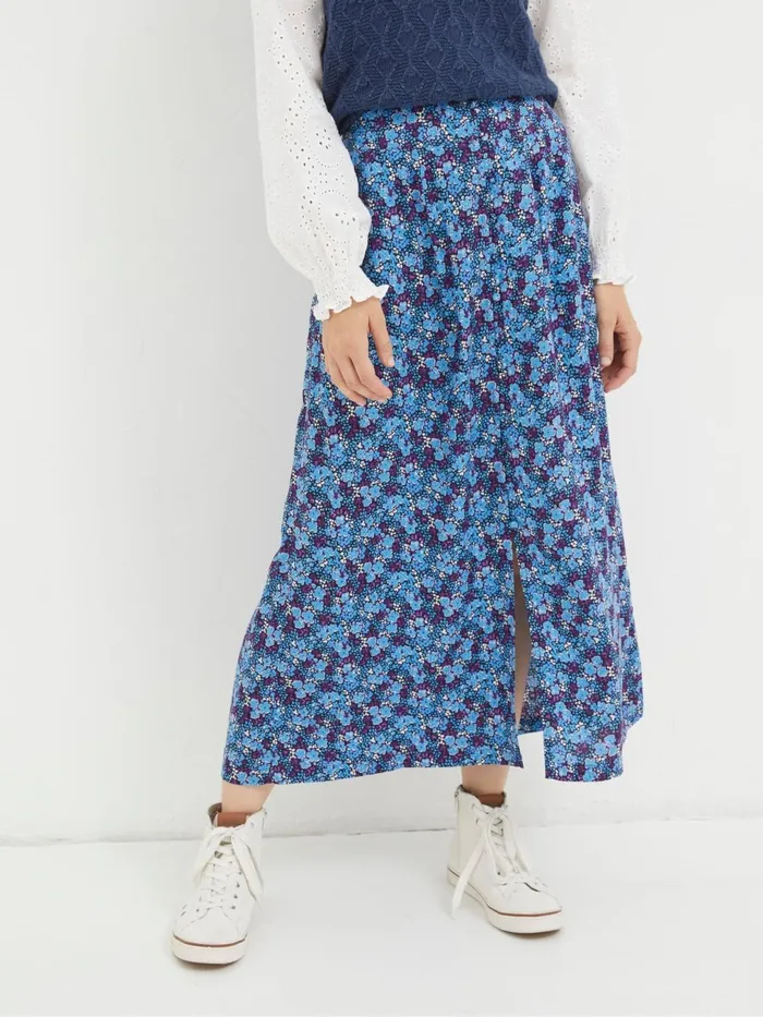 Fat Face Skirts Purple Ink Floral Midi Skirt 8211 Women