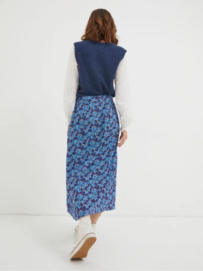 Fat Face Skirts Purple Ink Floral Midi Skirt 8211 Women