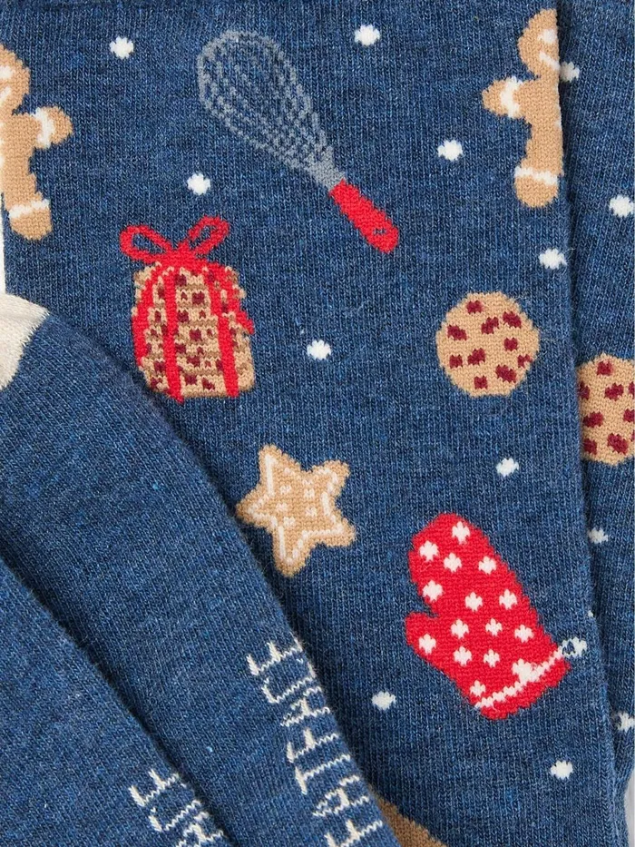 Fat Face Socks and Tights Blue Navy Christmas Baking Socks 1 Pack 8211 Women