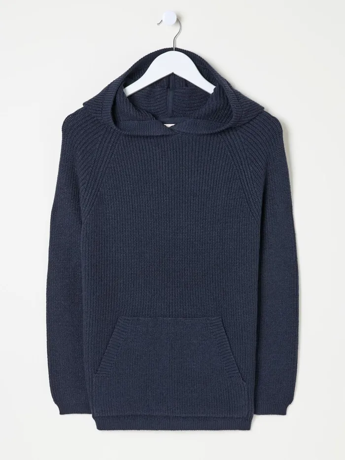 Fat Face Sweatshirts and Hoodies Blue Navy Knitted Hoodie 8211 Women