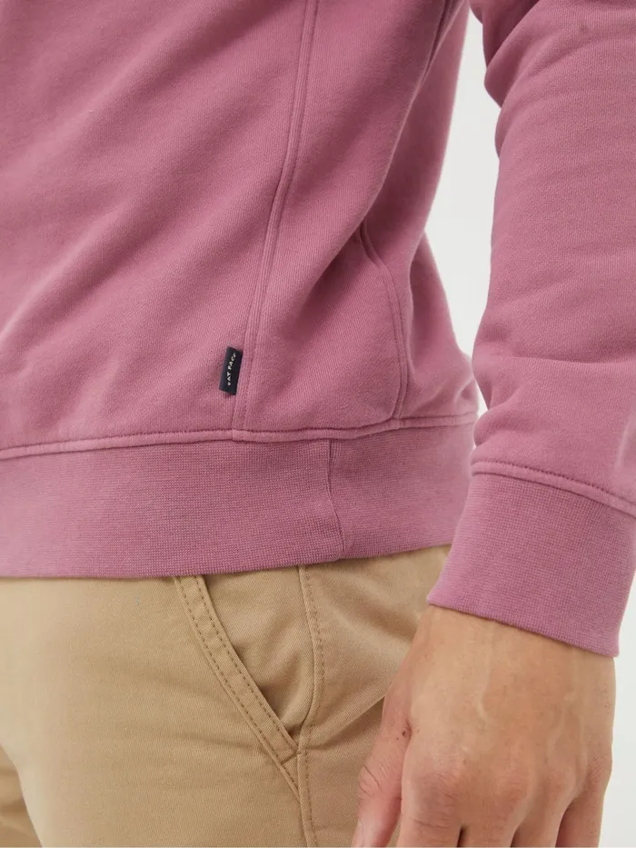 Fat Face Sweatshirts and Hoodies Fowey Pink Half Neck Sweatshirt 8211 Men