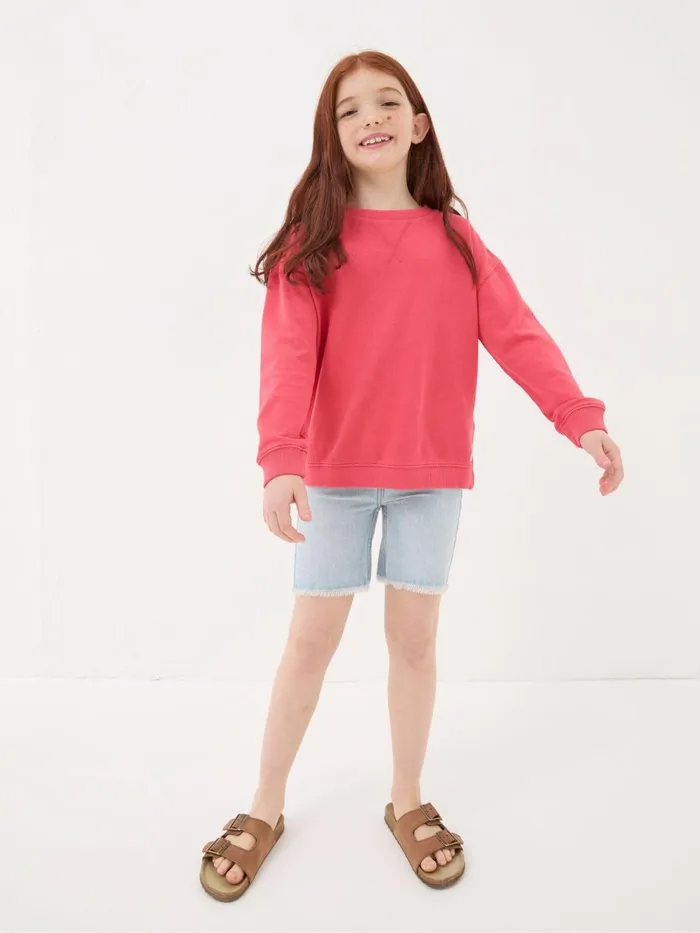 Fat Face Sweatshirts and Hoodies Tilbury Red Crew Sweatshirt 8211 Kids