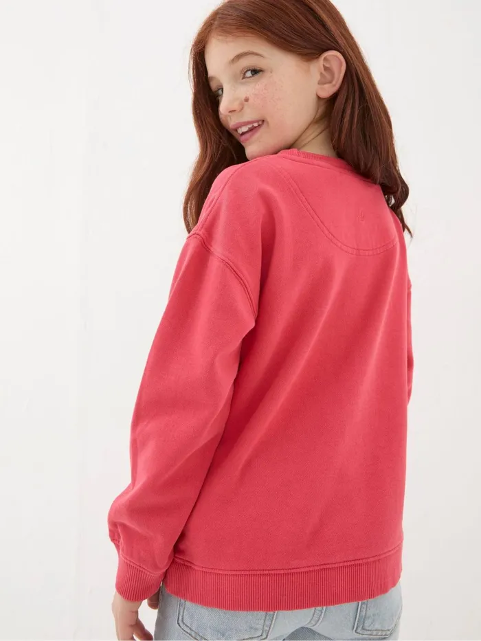 Fat Face Sweatshirts and Hoodies Tilbury Red Crew Sweatshirt 8211 Kids
