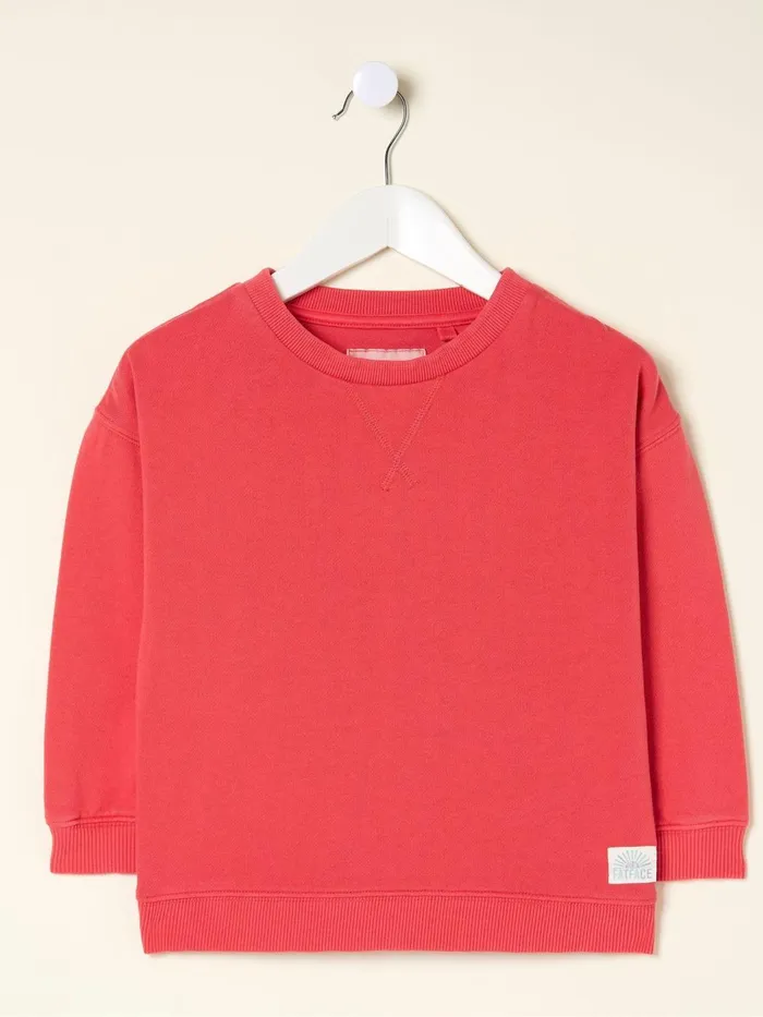 Fat Face Sweatshirts and Hoodies Tilbury Red Crew Sweatshirt 8211 Kids