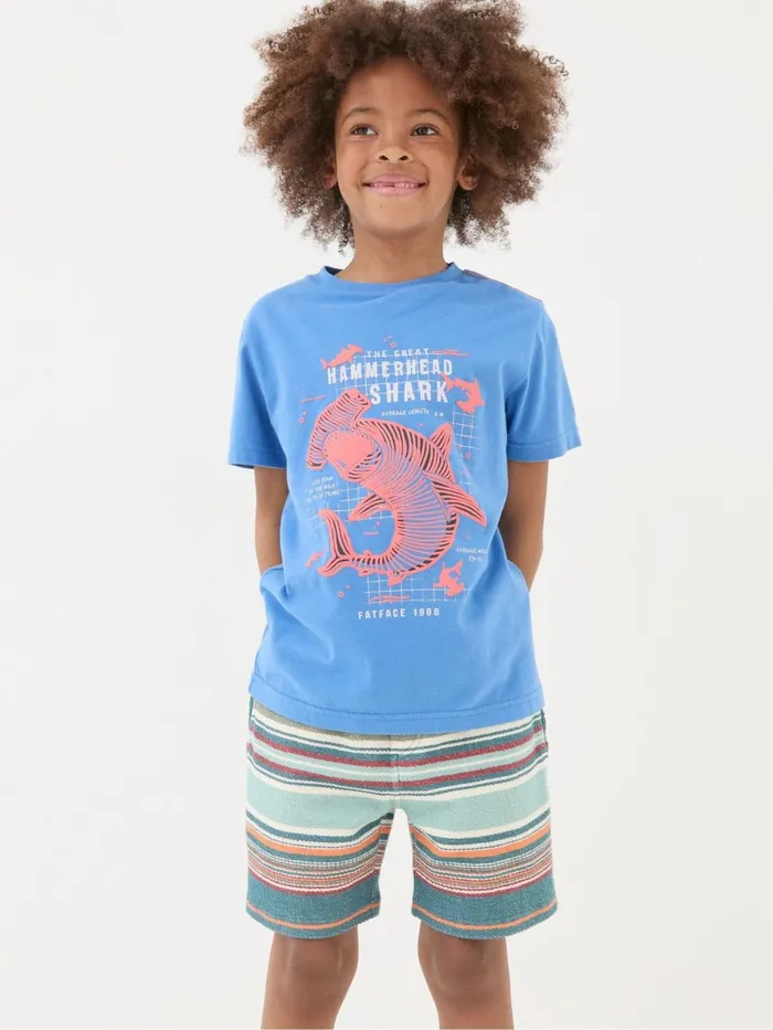 Fat Face TShirts and Polos Blue Hammerhead Shark TShirt 8211 Kids