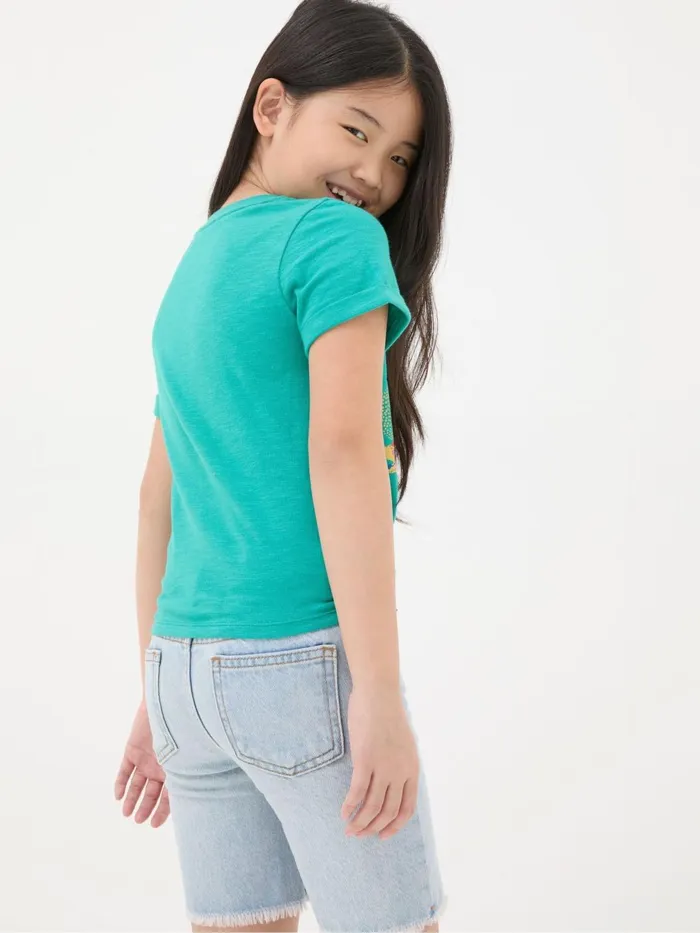 Fat Face Tops and TShirts Blue Smile Graphic TShirt 8211 Kids