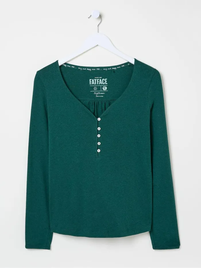 Fat Face Tops and TShirts Dark Teal Lila Henley TShirt 8211 Women