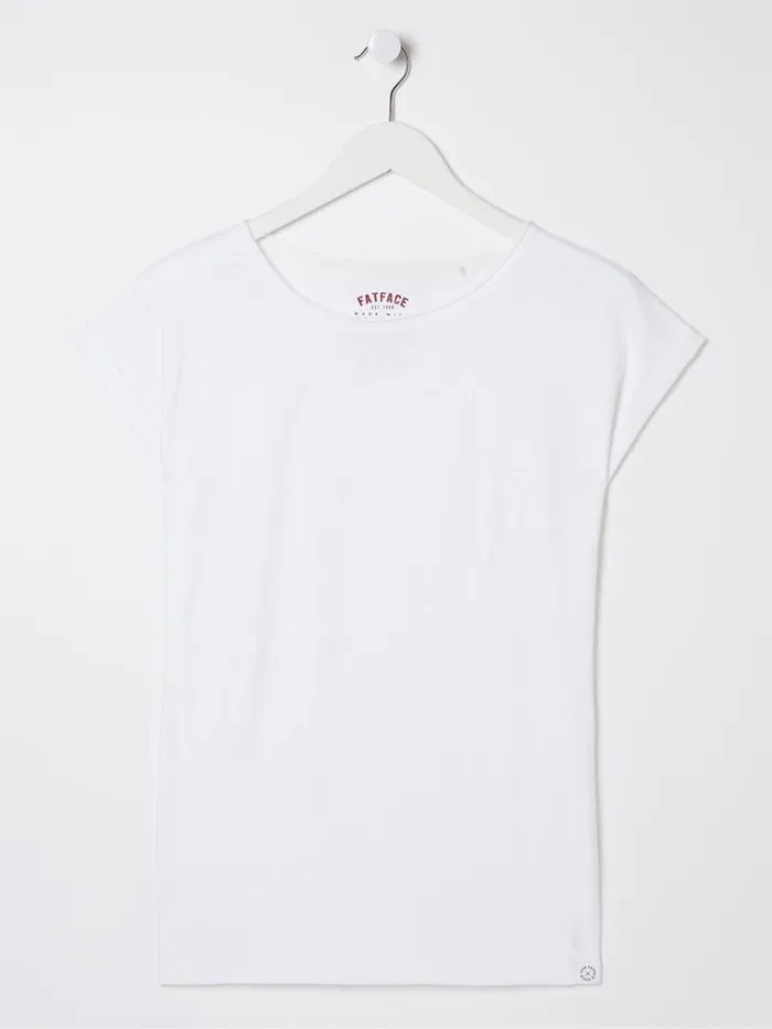 Fat Face Tops and TShirts Ivy Organic Cotton White TShirt 8211 Women