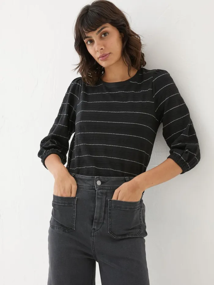 Fat Face Tops and TShirts Penny Black Stripe Top 8211 Women