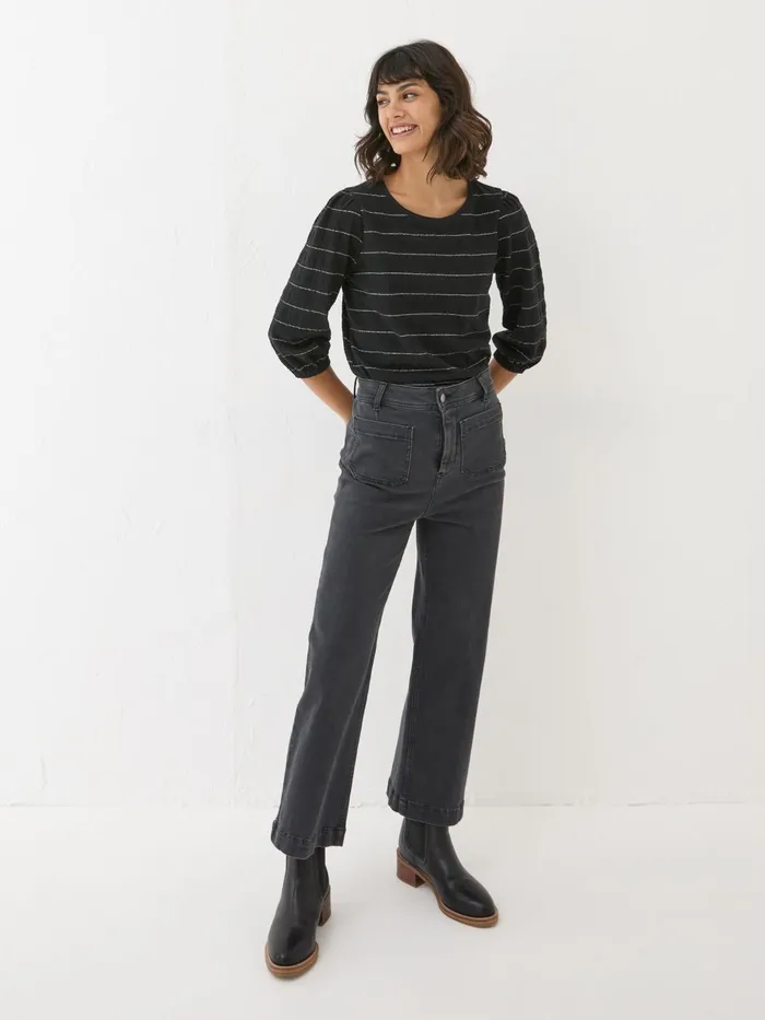 Fat Face Tops and TShirts Penny Black Stripe Top 8211 Women Fat Face Tops and TShirts Penny Black Stripe Top 8211 Women