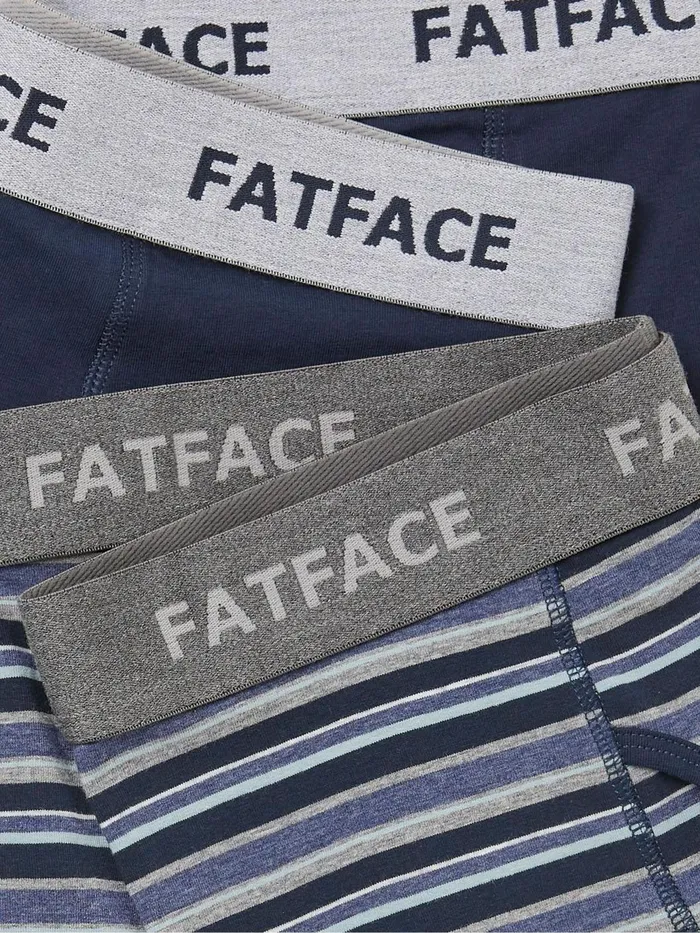 Fat Face Underwear West Blue Bay Stripe Boxers 2 Pack 8211 Men