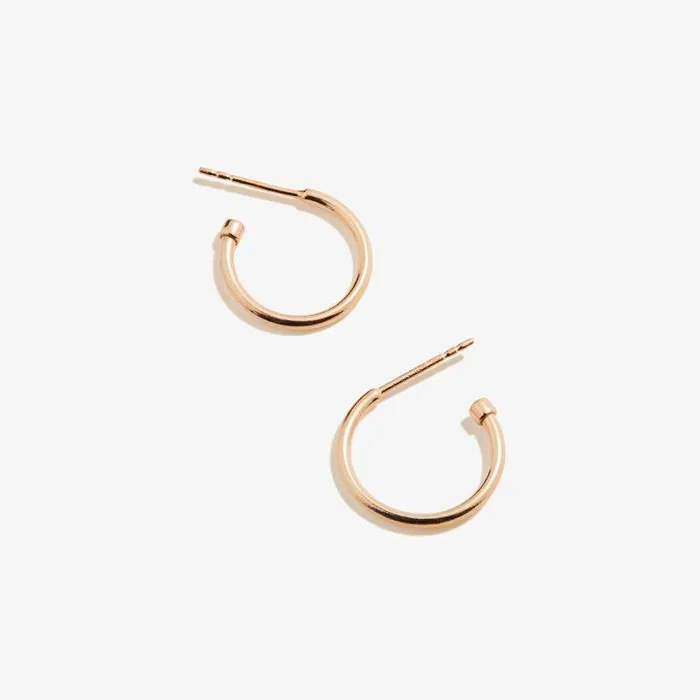 Fine Jewelry Women Alex And Ani Medium Hoop Earrings 14kt Rose Gold Over Sterling Silver