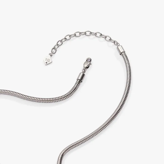 Fine Jewelry Women Alex And Ani Sapphire Crystal Necklace Stainless Steel Silver