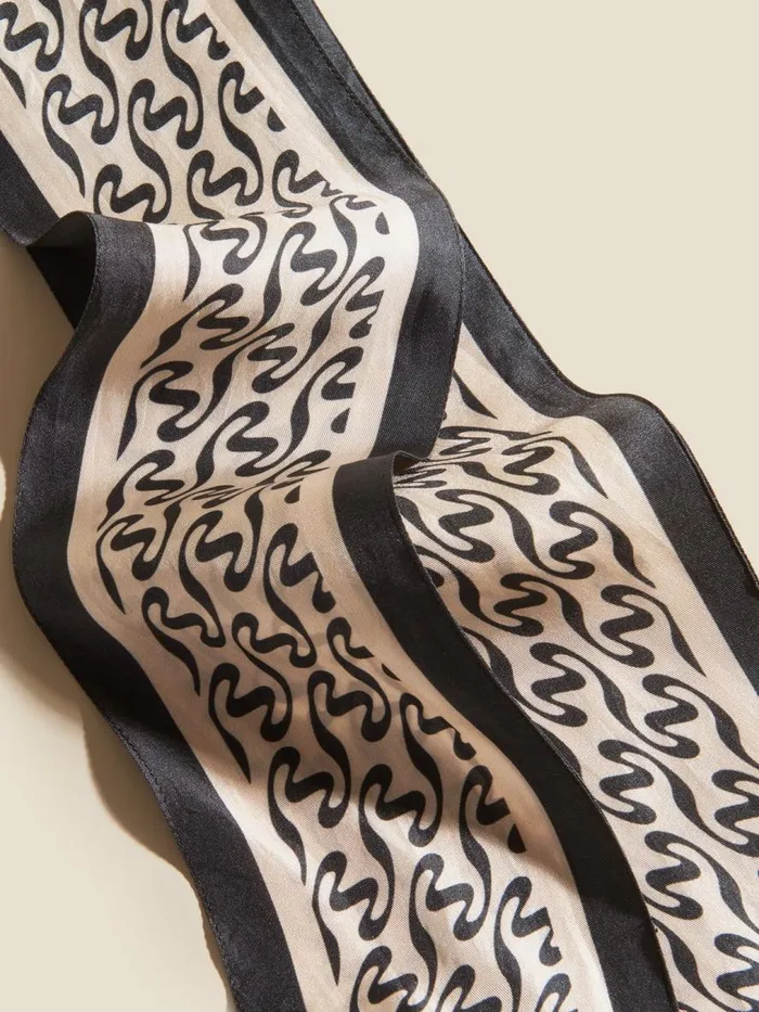 Fine Scarves WomenMen Holzweiler Thin Tie Scarf Black Mix