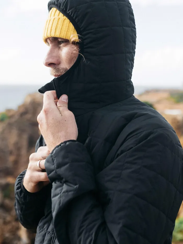 Finisterre Jackets and Coats Men Firecrest Hooded Jacket Black