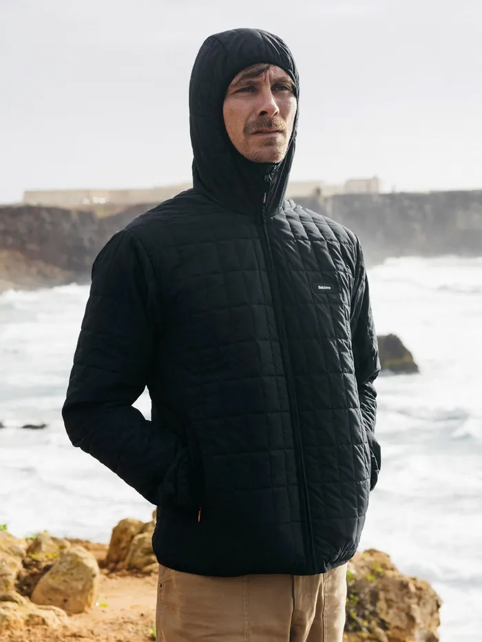 Finisterre Jackets and Coats Men Firecrest Hooded Jacket Black