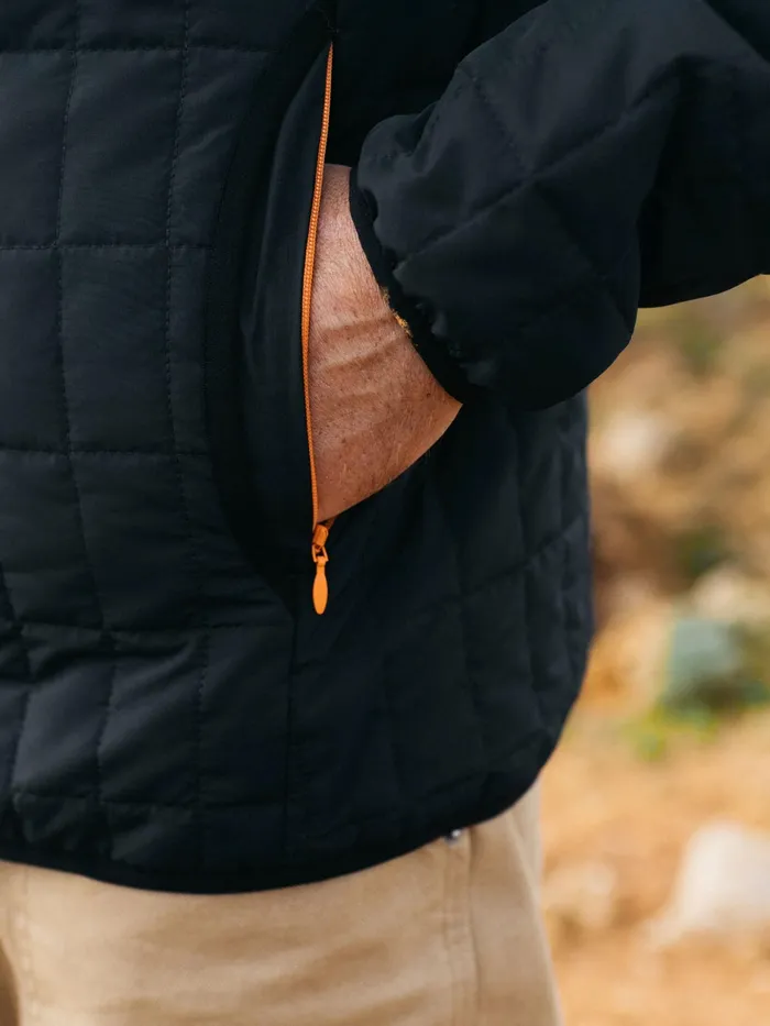 Finisterre Jackets and Coats Men Firecrest Hooded Jacket Black