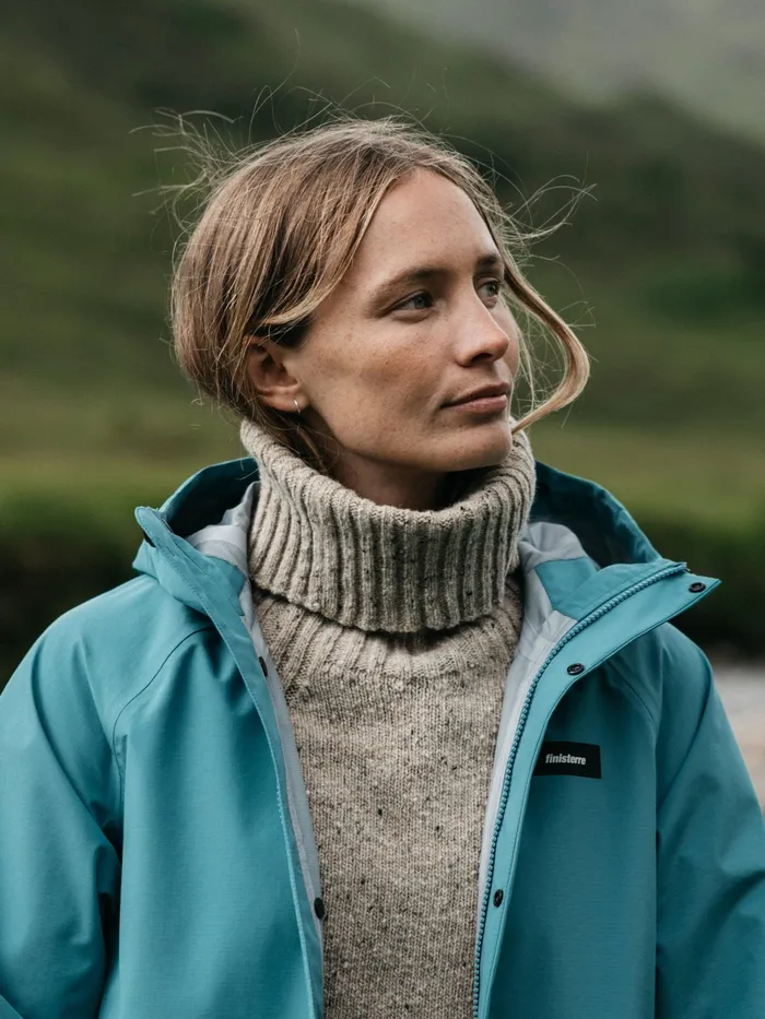 Finisterre Jackets and Coats Women Skybird Waterproof Jacket Ocean Storm