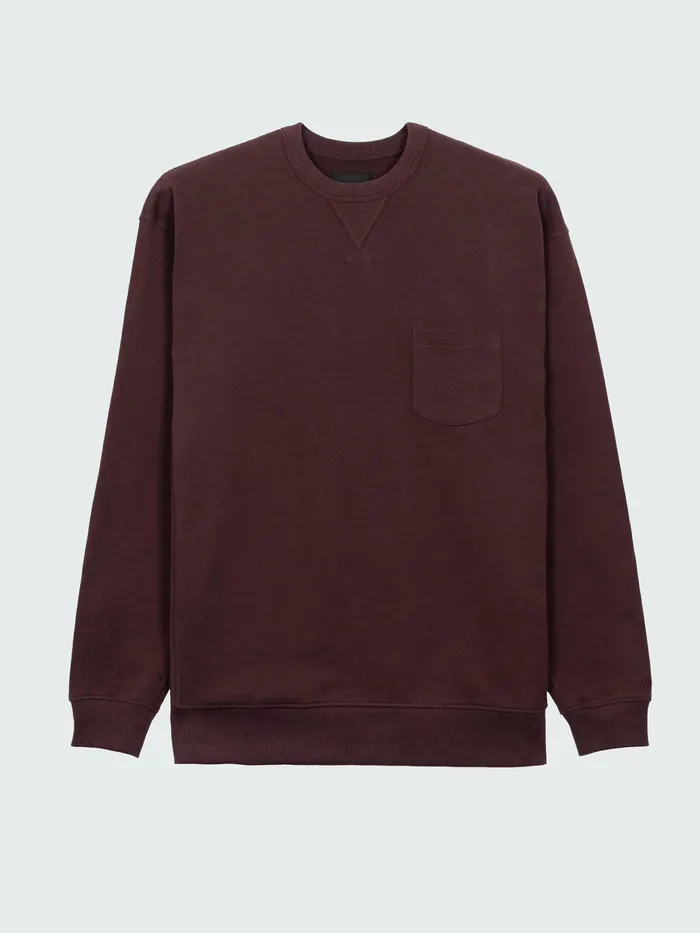 Finisterre Sweaters Men Serpentine Sweatshirt Black Cherry