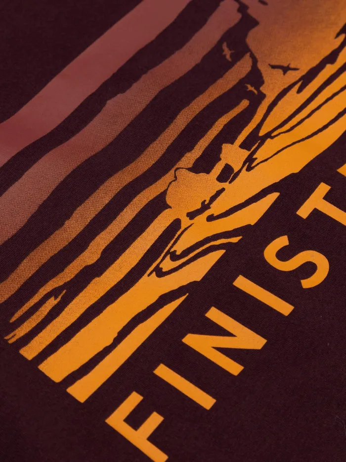 Finisterre TShirts Men Cape TShirt Black Cherry
