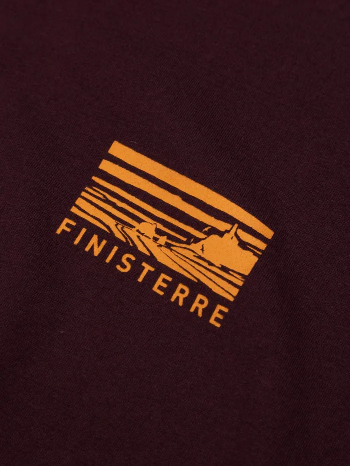 Finisterre TShirts Men Cape TShirt Black Cherry