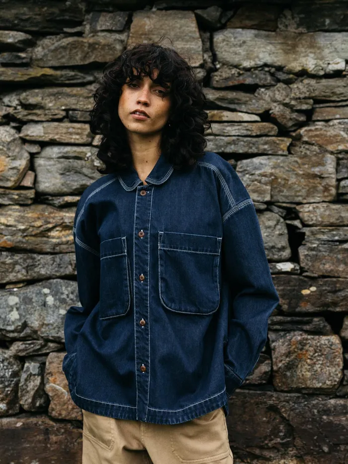 Finisterre Tops and TShirts Women Gwavas Denim Overshirt Denim