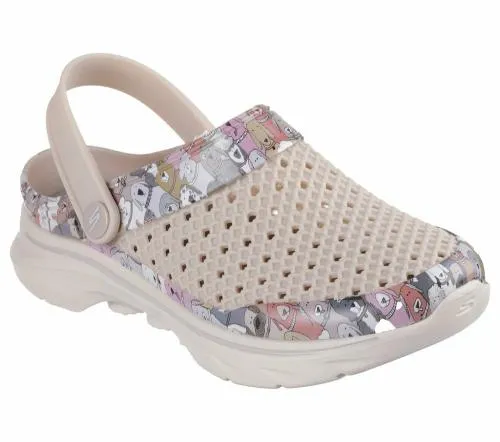 Foamies GO WALK 7 8211 Puppy Party Taupe Multi Women SKECHERS Sandals