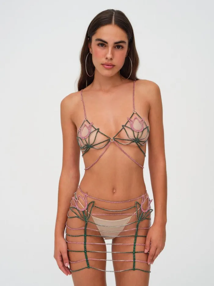 For Love and Lemons Bottoms Tulip Rhinestone Skirt Pink 8211 Women For Love and Lemons Bottoms Tulip Rhinestone Skirt Pink 8211 Women