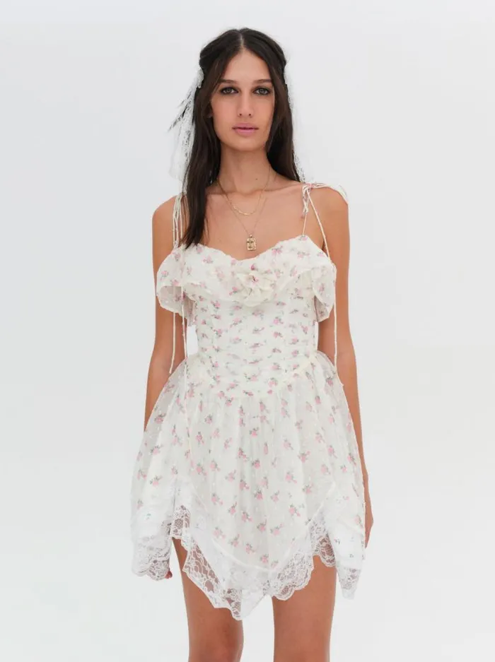 For Love and Lemons Dresses Amelia Mini Dress White 8211 Women
