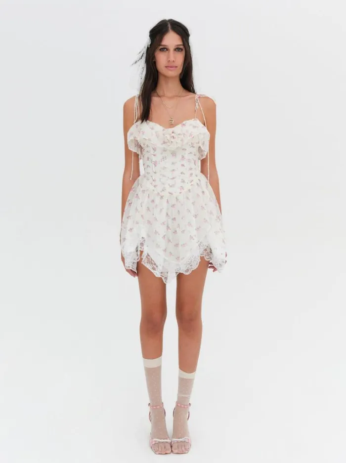 For Love and Lemons Dresses Amelia Mini Dress White 8211 Women