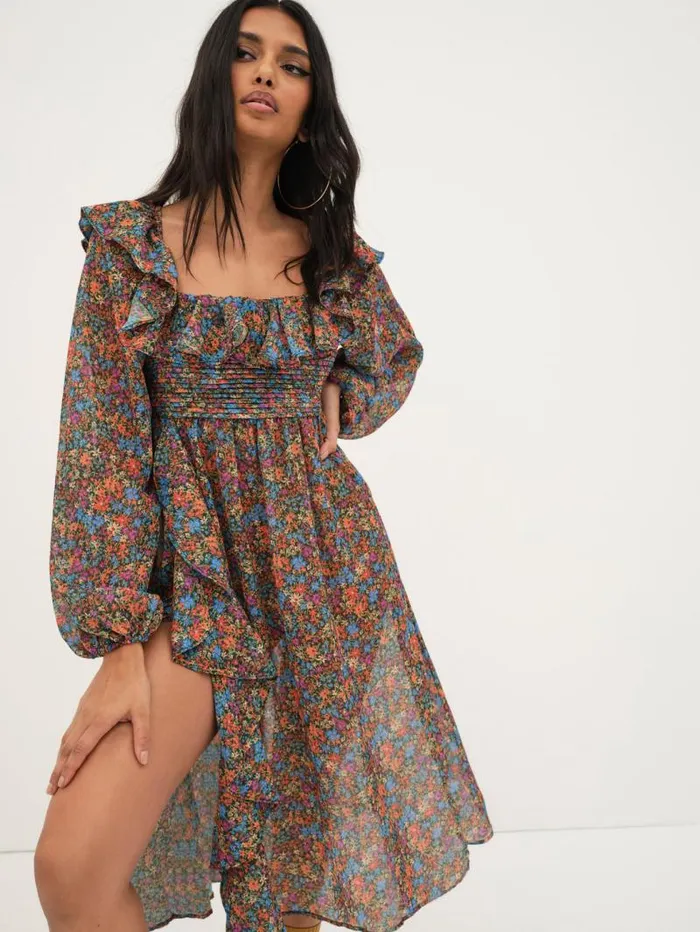 For Love and Lemons Dresses Brittany Midi Dress Blue 8211 Women