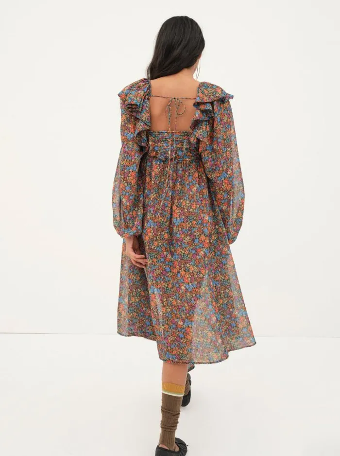 For Love and Lemons Dresses Brittany Midi Dress Blue 8211 Women For Love and Lemons Dresses Brittany Midi Dress Blue 8211 Women