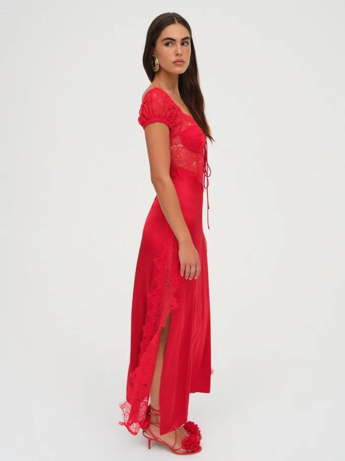 For Love and Lemons Dresses Casey Maxi Dress Red 8211 Women For Love and Lemons Dresses Casey Maxi Dress Red 8211 Women