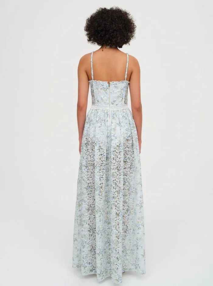 For Love and Lemons Dresses Cecelia Lace Maxi Dress Blue 8211 Women