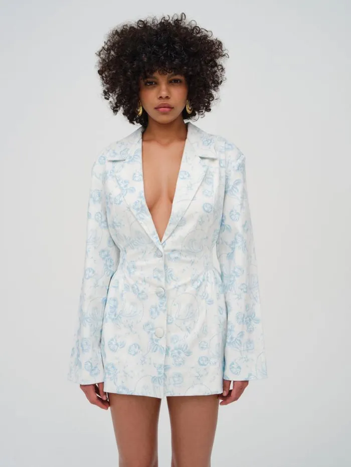 For Love and Lemons Dresses Chantal Blazer Dress Blue 8211 Women For Love and Lemons Dresses Chantal Blazer Dress Blue 8211 Women