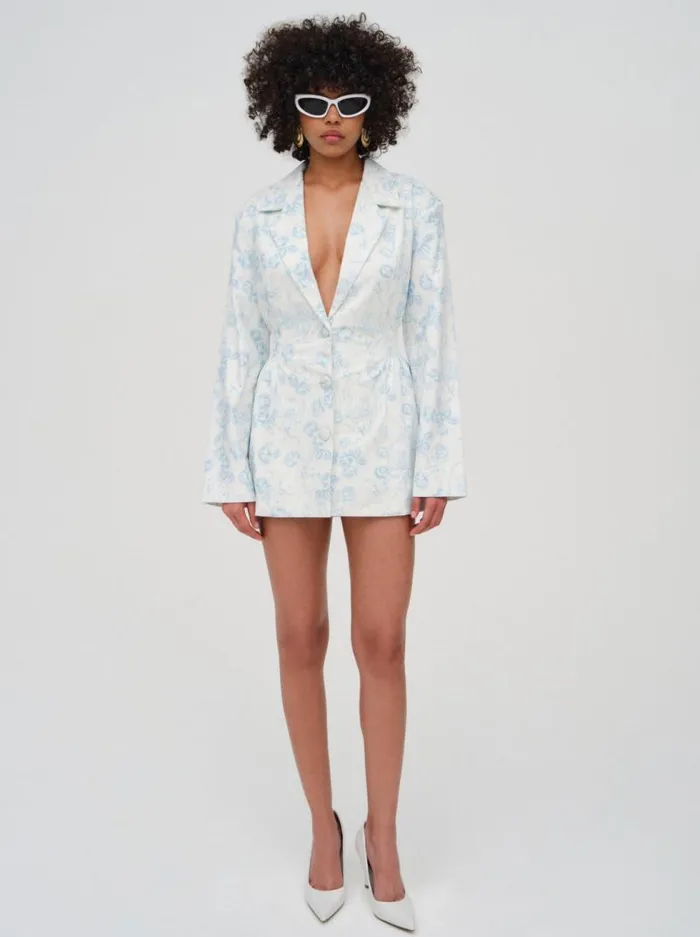 For Love and Lemons Dresses Chantal Blazer Dress Blue 8211 Women For Love and Lemons Dresses Chantal Blazer Dress Blue 8211 Women