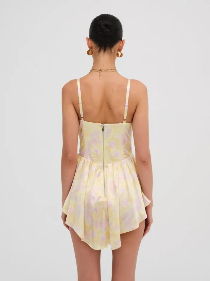 For Love and Lemons Dresses Charlene Mini Dress Yellow 8211 Women