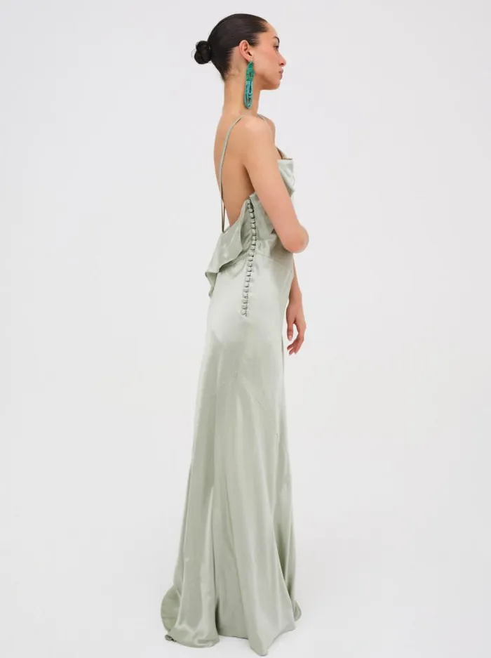 For Love and Lemons Dresses Jewel Maxi Dress Sage 8211 Women
