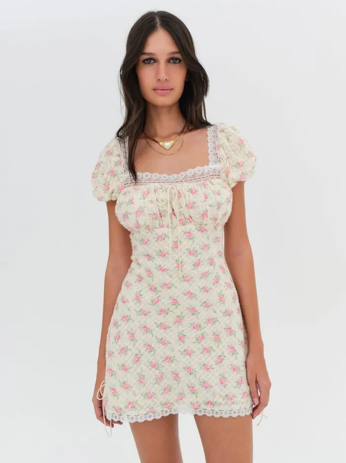 For Love and Lemons Dresses Maxine Mini Dress Ivory 8211 Women