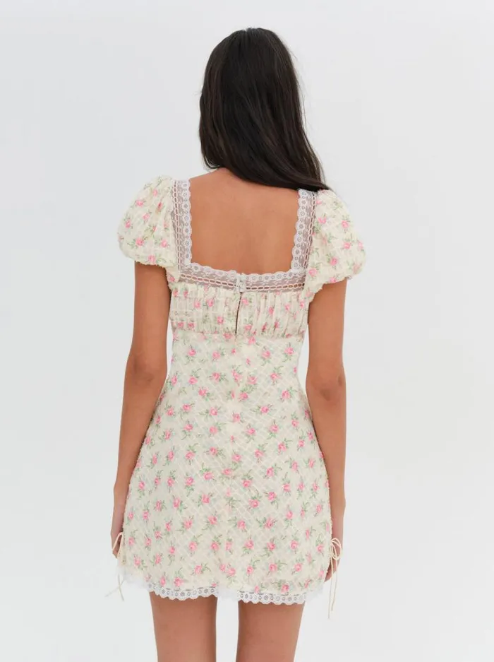 For Love and Lemons Dresses Maxine Mini Dress Ivory 8211 Women