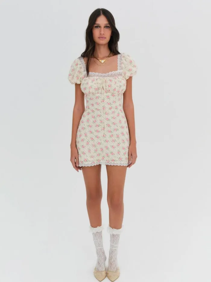 For Love and Lemons Dresses Maxine Mini Dress Ivory 8211 Women