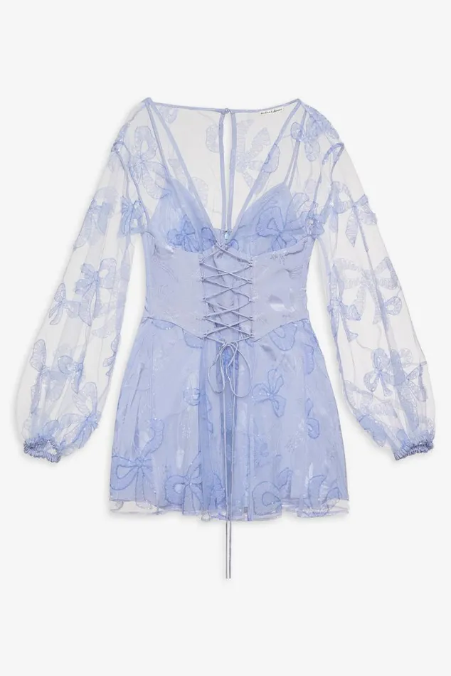 For Love and Lemons Dresses Presley Mini Dress Blue 8211 Women For Love and Lemons Dresses Presley Mini Dress Blue 8211 Women