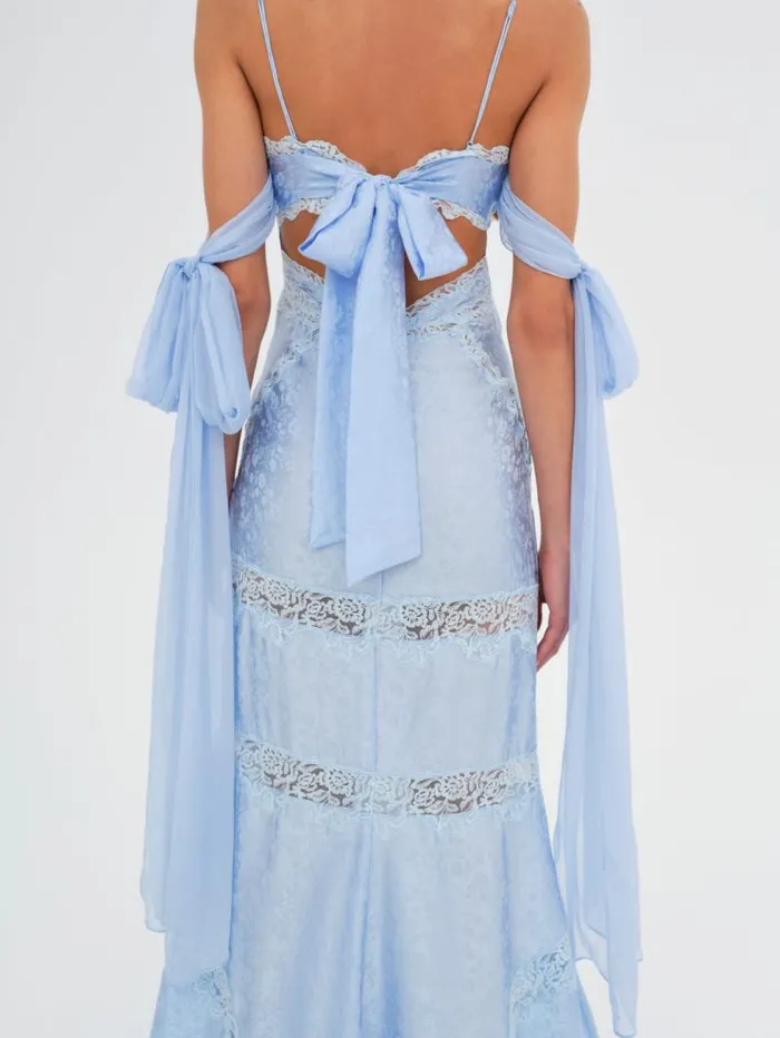 For Love and Lemons Dresses Rita Lace Gown Blue 8211 Women
