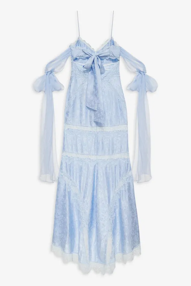 For Love and Lemons Dresses Rita Lace Gown Blue 8211 Women