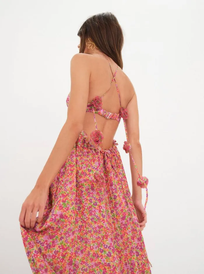 For Love and Lemons Dresses Suzette Maxi Dress Pink 8211 Women