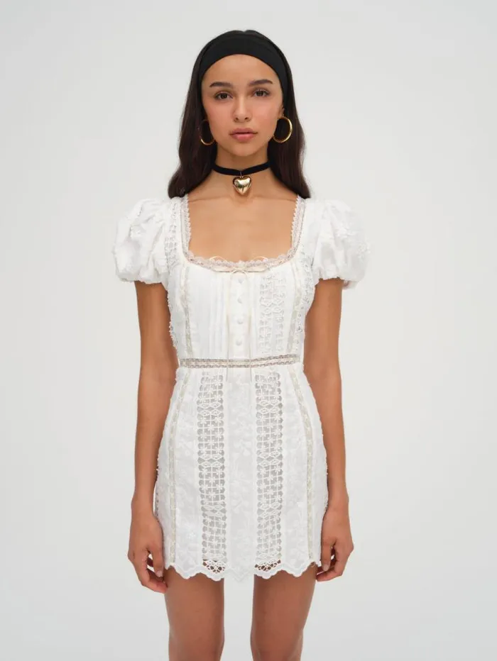 For Love and Lemons Dresses Tracy Mini Dress White 8211 Women