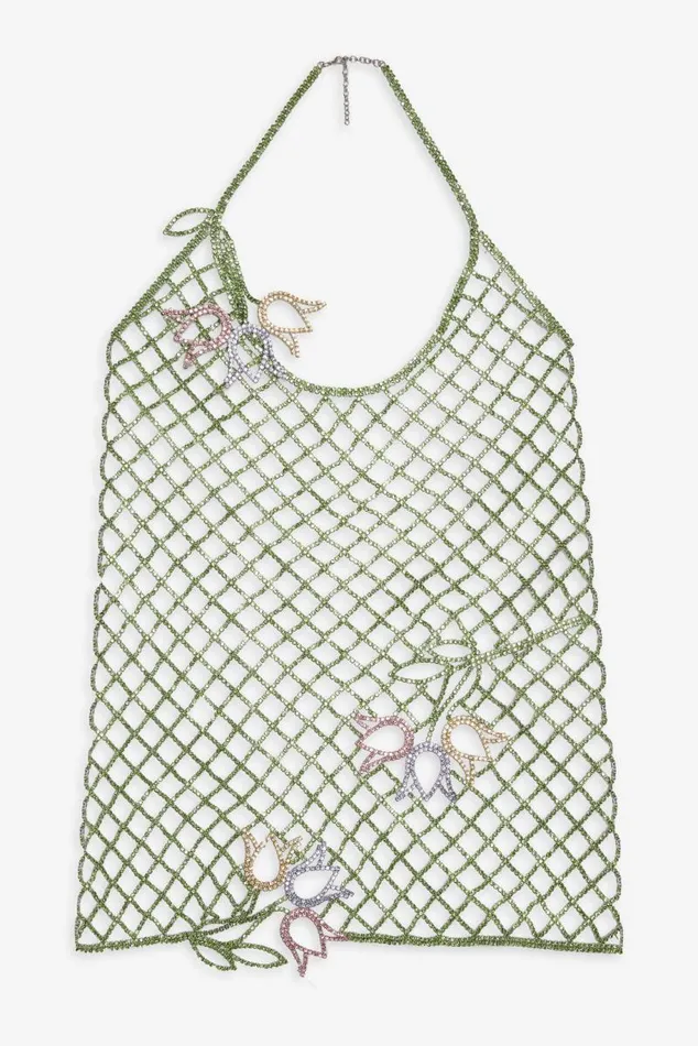 For Love and Lemons Dresses Tulip Grid Rhinestone Dress Green 8211 Women For Love and Lemons Dresses Tulip Grid Rhinestone Dress Green 8211 Women