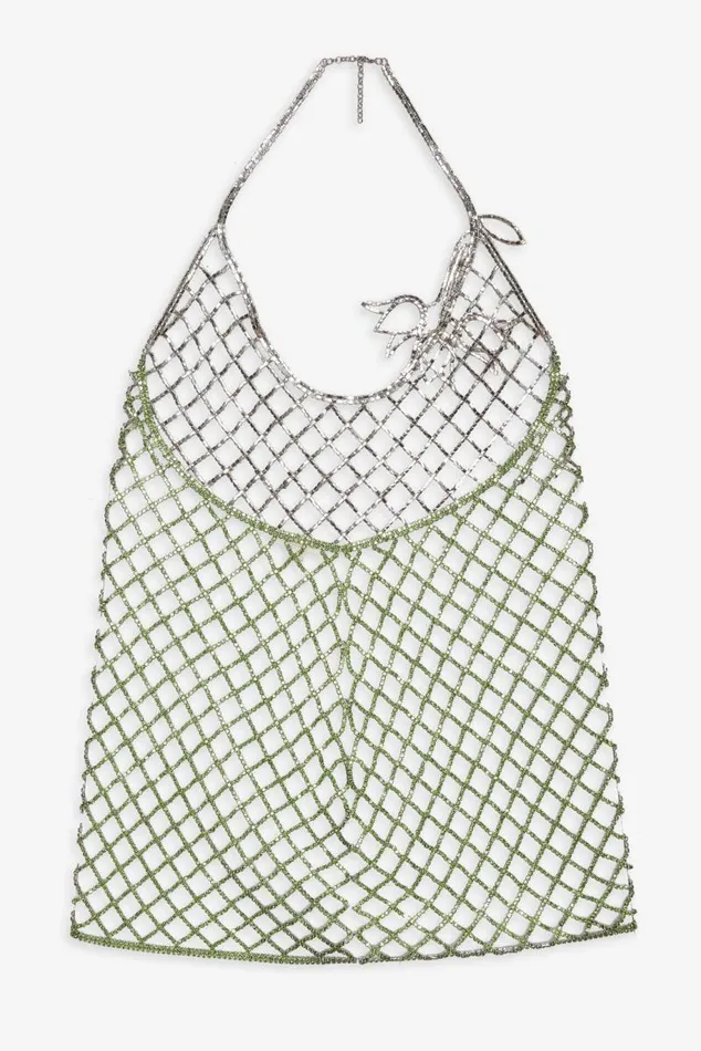For Love and Lemons Dresses Tulip Grid Rhinestone Dress Green 8211 Women For Love and Lemons Dresses Tulip Grid Rhinestone Dress Green 8211 Women