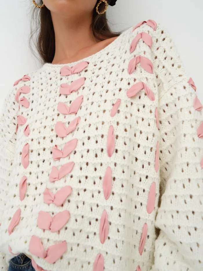 For Love and Lemons Knitwear Laurel Oversized Sweater Ivory 8211 Women For Love and Lemons Knitwear Laurel Oversized Sweater Ivory 8211 Women